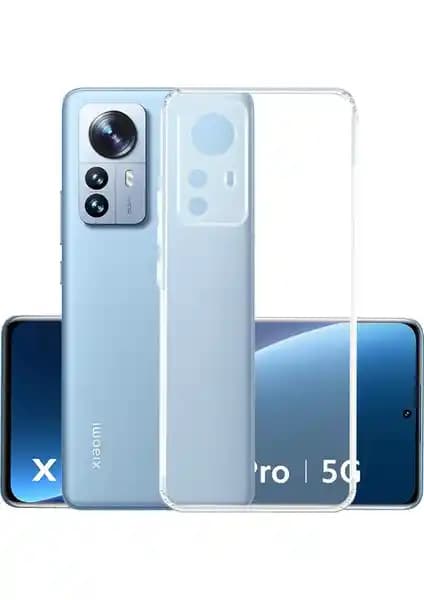 Xiaomi Mi 12 için Kamera Korumalı Şeffaf Süper Silikon Kılıf ve Ekran Koruyucu
