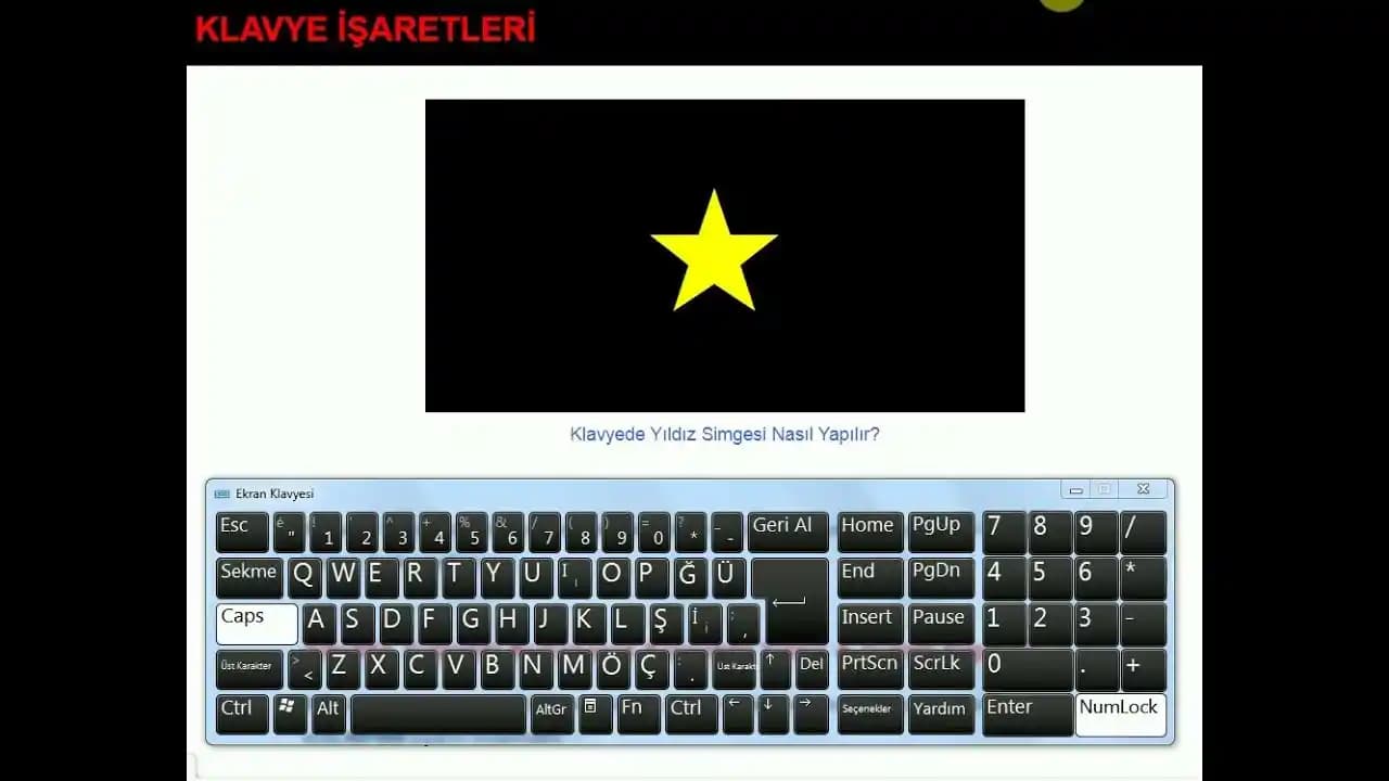 2025'te Klavyenizdeki Yıldız Sembolünün 5 Sırrı ve Kullanım Alanları