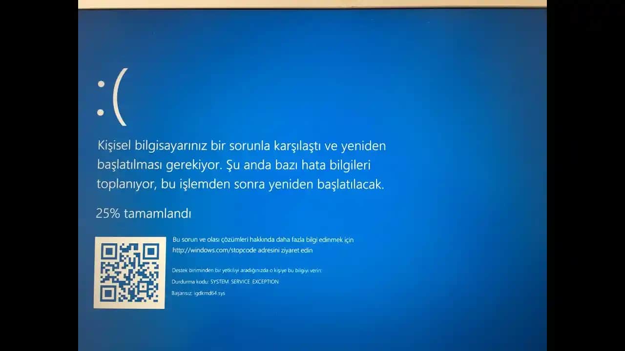 Mavi Ekran Hatası Nedenleri ve Çözüm Yolları Bilmeniz Gerekenler