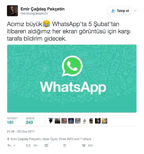 WhatsApp'ta Ekran Görüntüsü Bildirimi 2025'te Gerçekten Var mı? Kimse Söylemiyor