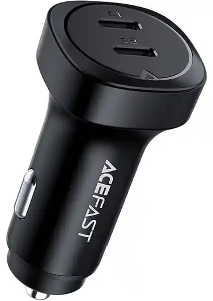 Acefast 72W 2X USB-C Araç Şarj Adaptörü Hızlı ve Güvenilir Çoklu Cihaz Şarj