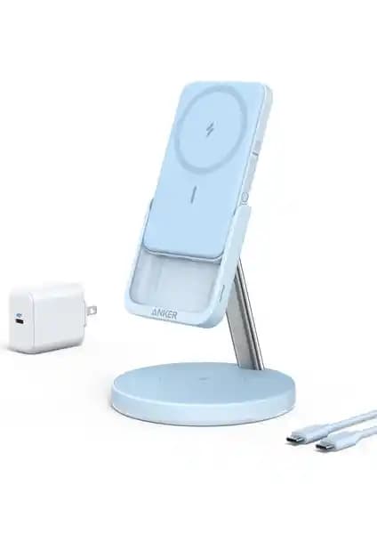 Anker PowerWave MagGo 2in1 Stand: Hafif ve Güvenilir Kablosuz Şarj Çözümü