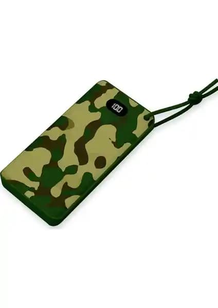 Dexim U109 LED Ekranlı Kamuflaj Desenli 10.000MAH Powerbank Güç ve Estetiğin Mükemmel Buluşması
