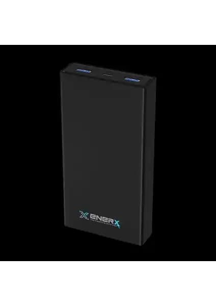 Enerx Powerbank 20000mAh Siyah Yüksek Kapasiteli Taşınabilir Güç Kaynağı