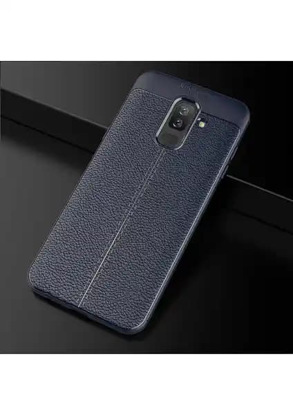 Galaxy J4 için Şık Deri Görünümlü Silikon Kılıf ile Koruma ve Estetik Birlikte