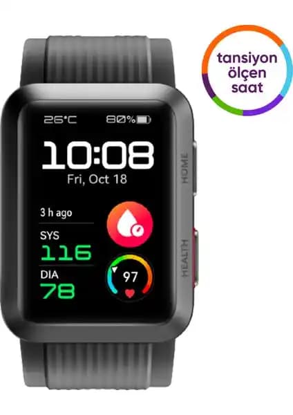 Huawei Watch D Siyah Akıllı Saat ile Gelişmiş Sağlık ve Spor Takibi