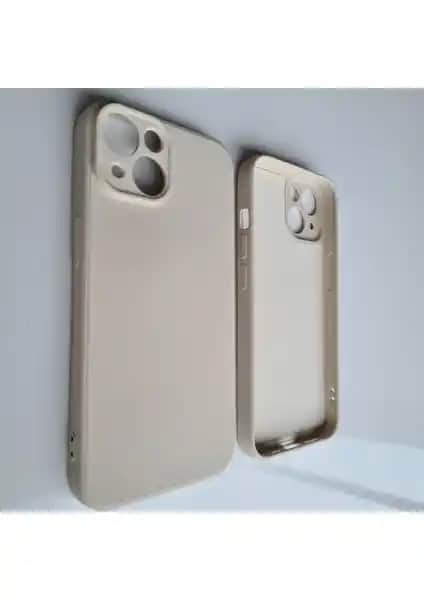 iPhone 13 için Kamera Koruma Amaçlı Kadife İç Yüzeyli Esnek Silikon Kılıf
