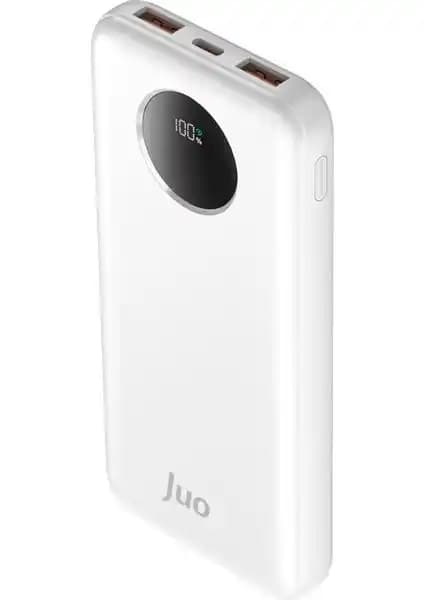 Juo 10000mAh 22.5W Dijital LED Ekranlı Powerbank Güçlü ve Şık Taşınabilir Şarj Cihazı