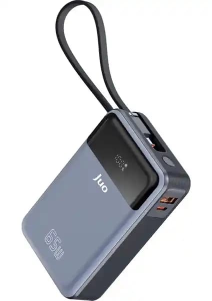 Juo 20000 mAh 65W LED Ekranlı USB Powerbank ile Hızlı ve Güvenli Şarj Çözümleri