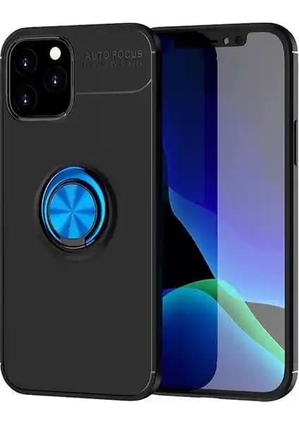 KNY Apple iPhone 12 Yüzüklü Manyetik Silikon Kılıf Şıklık ve Güçlü Koruma Sağlar