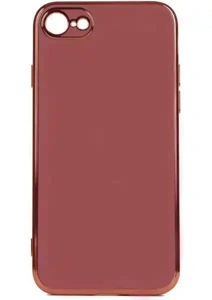 Kvy iPhone 8 Parlak Kenarlı Bark Silikon Kılıfıyla Şıklık ve Koruma Bir Arada