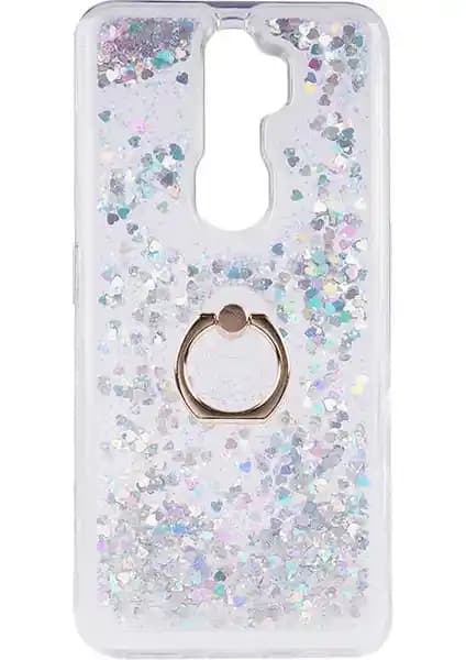 Oppo A5 2020 için Şık ve Koruyucu Silikon Sıvılı Simli Kılıf Ürünü