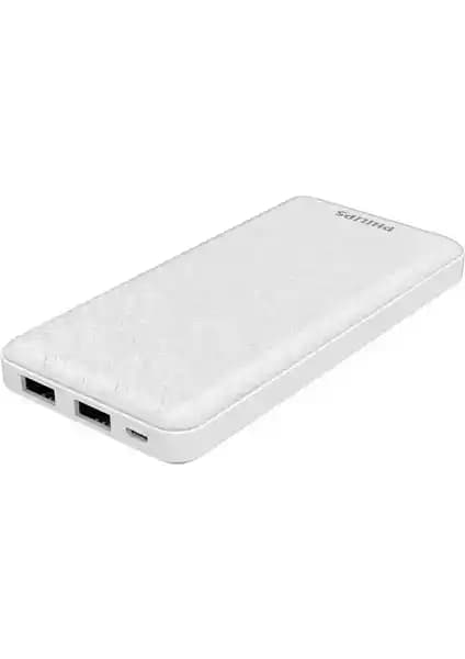 Philips DLP1910NW Beyaz 10.000 mAh Powerbank: Hafif ve Şık Taşınabilir Şarj Cihazı