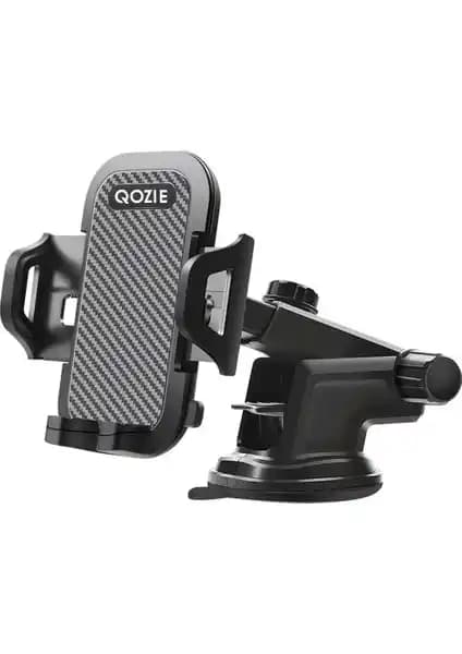 Qozie Araç İçi Uzayan Ayarlanabilir Vantuzlu Telefon Tutucu Güvenli ve Pratik Kullanım