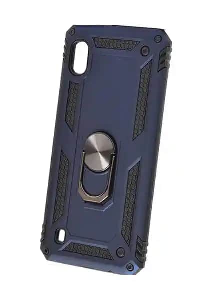 Samsung Galaxy A10 İçin Şık ve Koruyucu Çift Katmanlı Manyetik Yüzüklü Kılıf