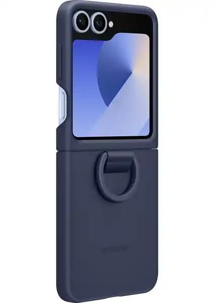 Samsung Galaxy Flip6 için Yüzüklü Silikon Kılıf Mavi: Koruma ve Estetiğin Uyumuyla Şık Bir Seçenek