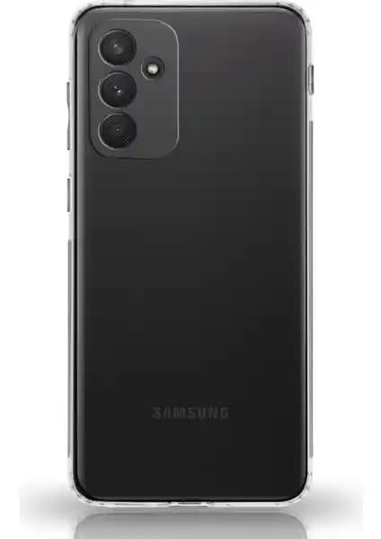Samsung Galaxy M23 için Şeffaf Silikon Kılıf Kamera ve Darbeye Karşı Koruma Sağlar