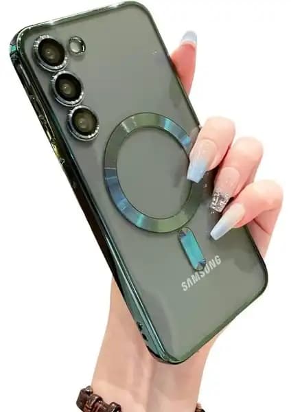 Samsung Galaxy S24 Plus için Şık ve Koruyucu Silikon Kılıf Magsafe Uyumlu