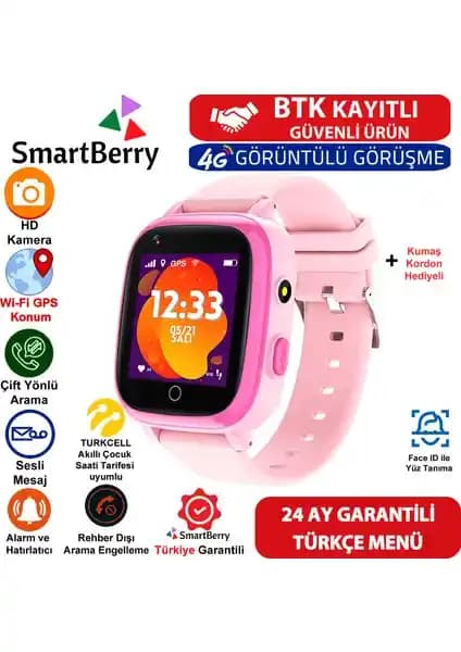 SmartBerry Z40 Çocuklar İçin Gelişmiş Güvenlik ve İletişim Özellikleriyle Akıllı Saat