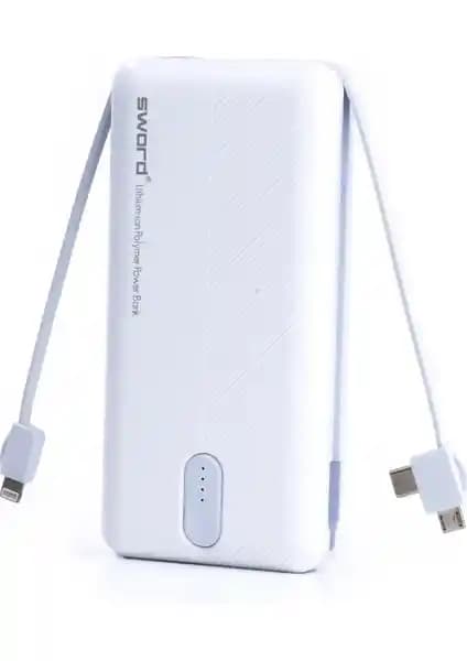 Sword 20000 mAh Kendinden Kablolu Powerbank ile Güçlü ve Pratik Mobil Şarj Çözümü