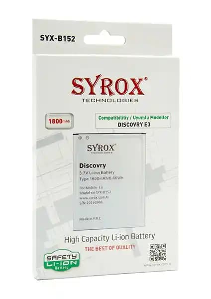 Syrox General Mobile Discovery E3 Batarya: Uzun Ömürlü ve Güvenilir Performans