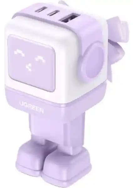 Ugreen Nexode RG 65W Gan Hızlı Şarj Cihazı Mor Renkli Modern Tasarım ve Yüksek Performans