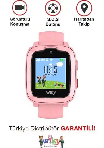 Wiky Watch 4 Plus Pembe Akıllı Çocuk Saati Güvenlik ve Fonksiyonellik Sunar
