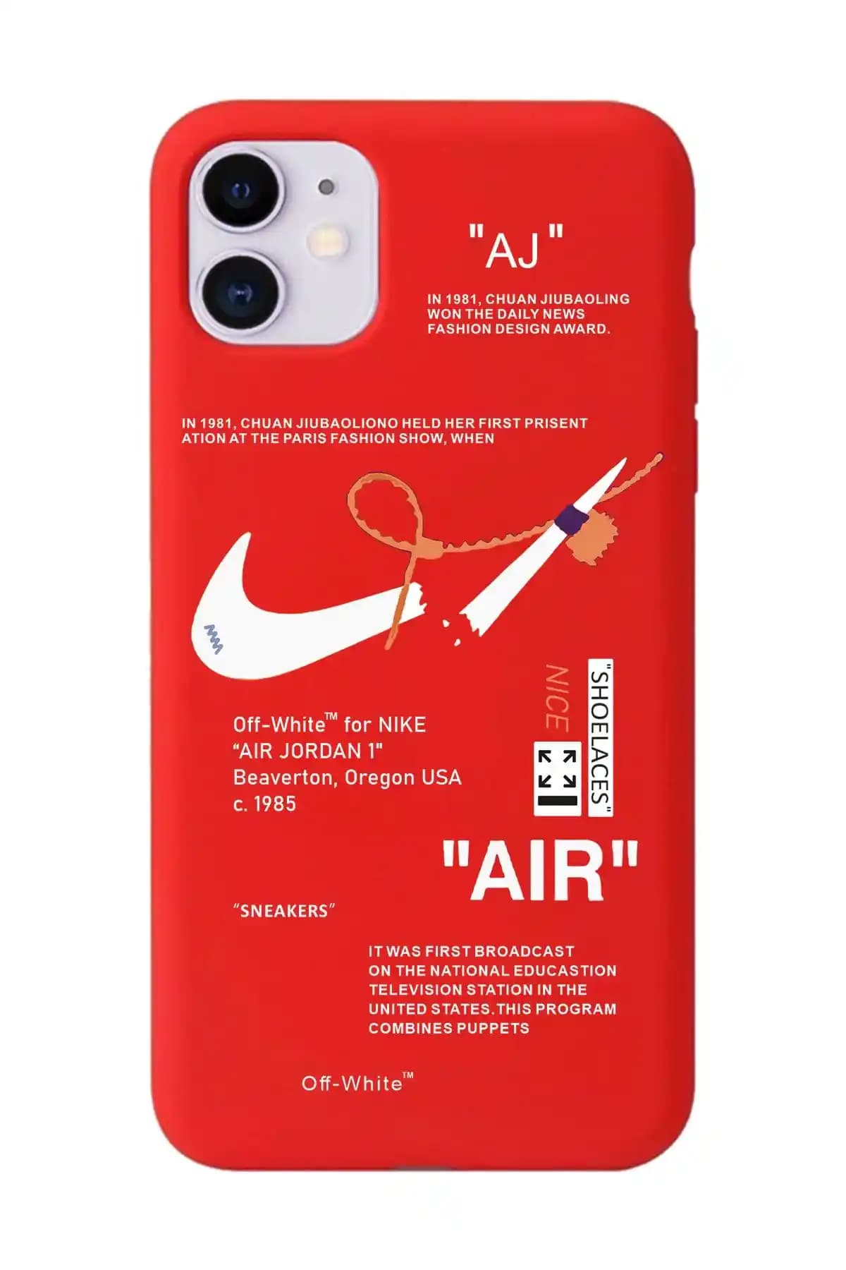 İphone 11 için Nike Air desenli premium silikon kılıfı şık ve dayanıklı tasarım