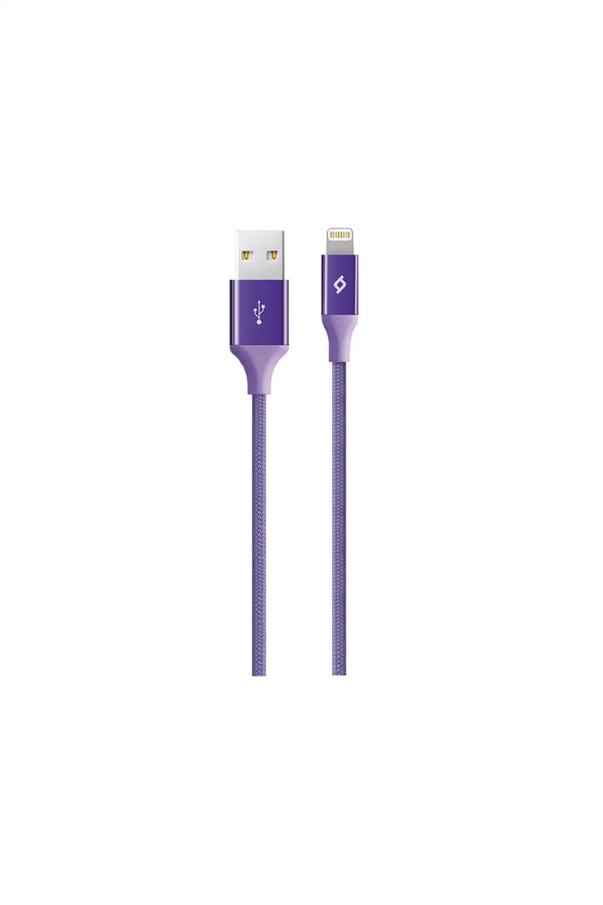 Ttec Alumicable Mor Lightning Şarj Kablosu - Dayanıklı ve Şık Tasarım