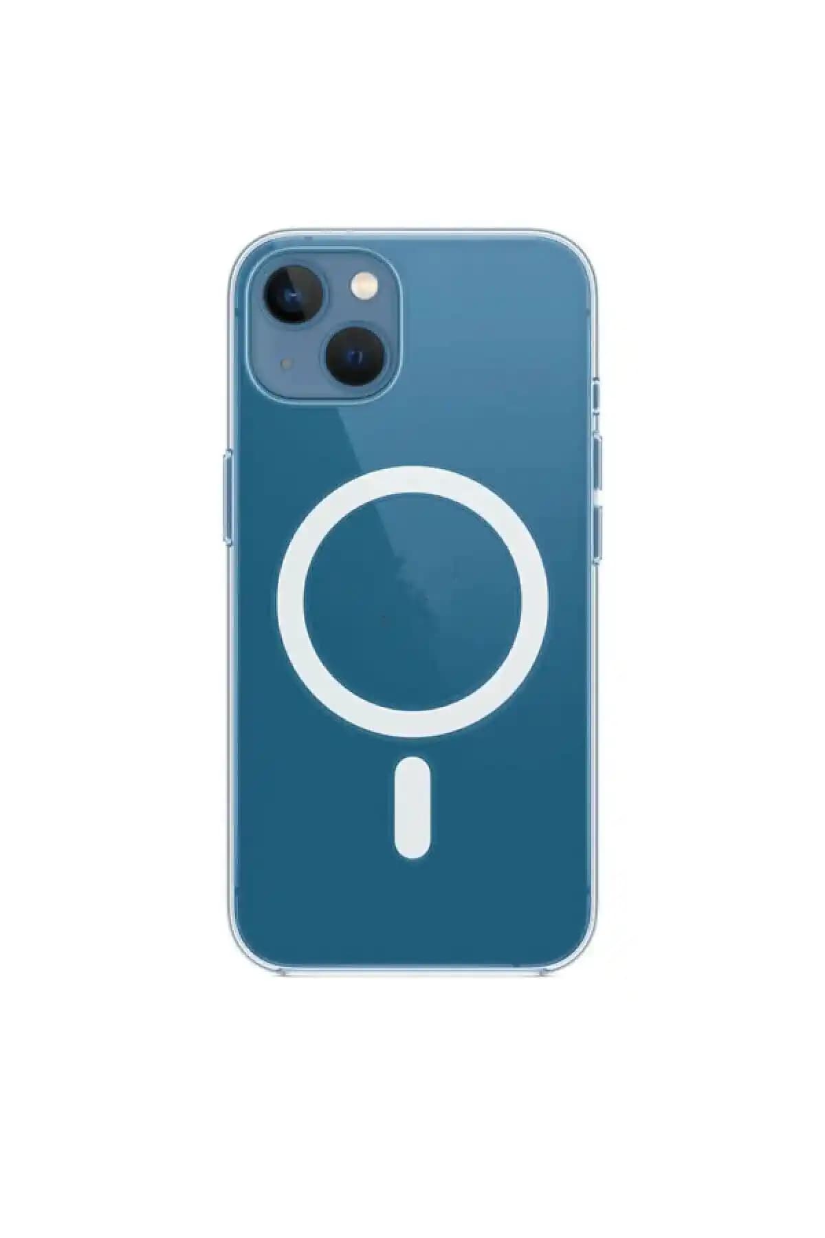 iPhone 13 için Magsafe uyumlu silikon koruyucu kılıf turuncu renkli ve dayanıklı tasarım