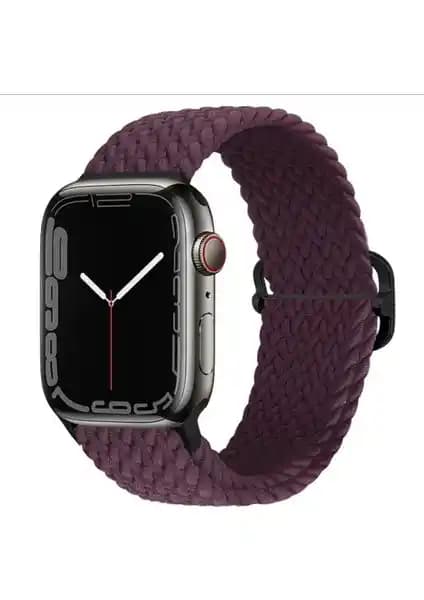 Apple Watch 44/45/46/49mm için MobaxAksesuar örgü tokalı şık ve dayanıklı kordonlar