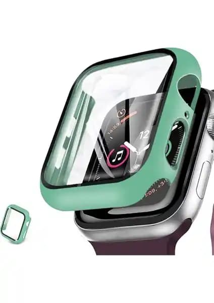 Apple Watch 44 mm için Nike uyumlu şık silikon kılıf ve ekran koruyucu