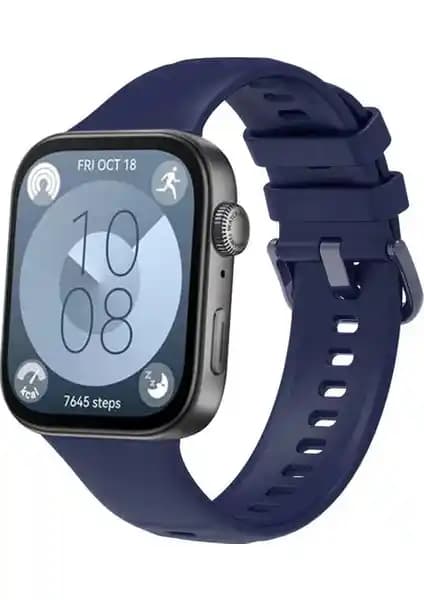 Fibaks Huawei Watch Fit 3/4 ve Pro Uyumlu Renkli Silikon Kordon Kayışları