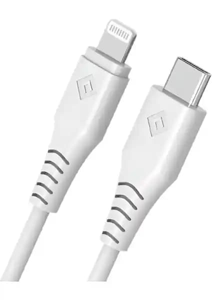 Novoo Type-C Lightning Hızlı Şarj Kablosu 1.2m Beyaz Apple uyumlu yüksek performanslı