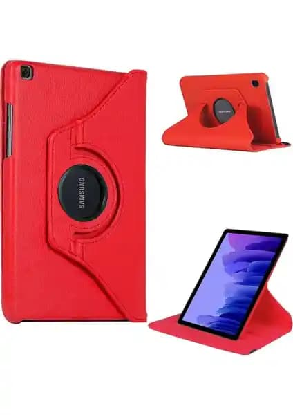 Samsung Galaxy Tab A7 için dayanıklı ve fonksiyonel döner standlı suni deri kılıfı