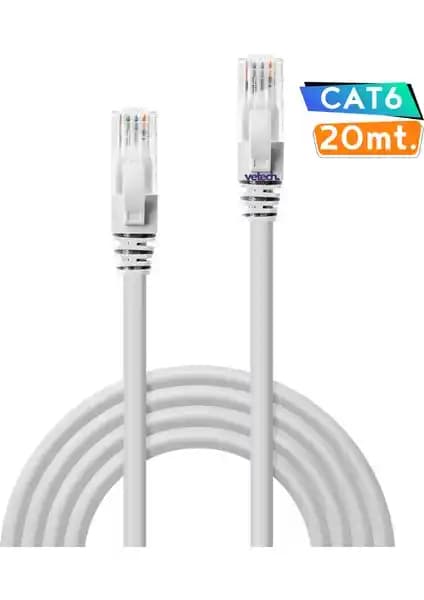 Vetech Cat6 20MT LAN Ethernet Kablosu Yüksek Performans ve Güvenilirlik