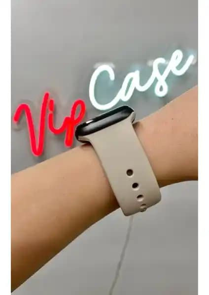 Vip Case Uyumlu Spor Silikon Kordonlar Apple Watch 42mm-45mm için Dayanıklı ve Şık Tasarım