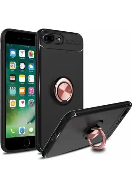 Apple iPhone 7-8 Plus için Darbeye Dayanıklı Yüzüklü Kılıf Şıklık ve Güvenlik Sunar
