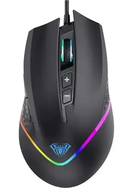 Aula F805 Chroma Backlight Kablolu Gaming Optik Mouse Performans ve Konfor Sunar