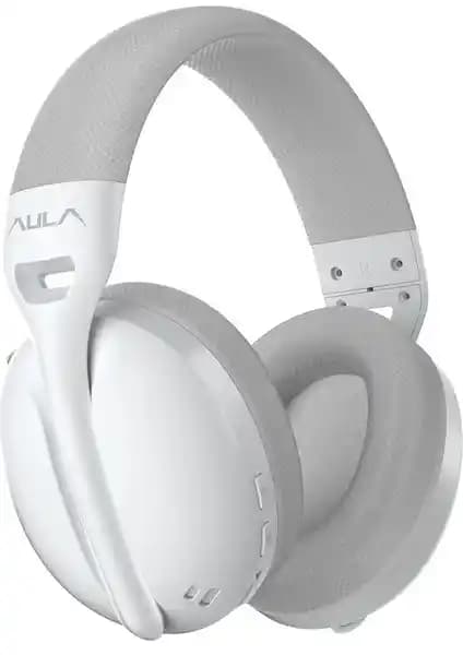 Aula S6 Ultra Hafif Kablosuz Bluetooth Type-C Mikrofonlu Oyun ve Müzik Kulaklığı