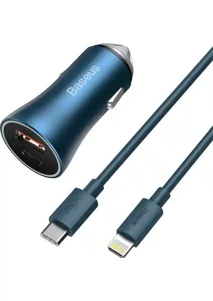 Baseus Golden Contactor Pro 40W USB Type-C Dual Hızlı Araç Şarj Cihazı Güçlü ve Güvenilir Tasarım