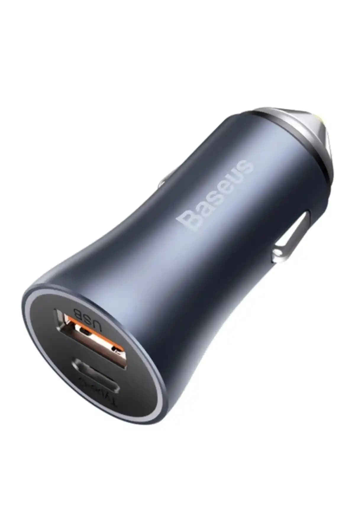 Baseus Golden Contactor Pro Dual U+C 40W araç şarj cihazı hızlı ve güvenli şarj imkanı sunar