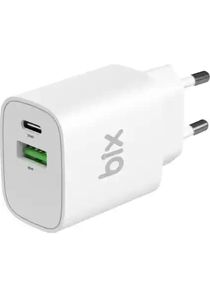 Bix BX2P38 Çift Portlu 20W PD Type-C ve USB-A Hızlı Şarj Adaptörü Özellikleri ve Avantajları