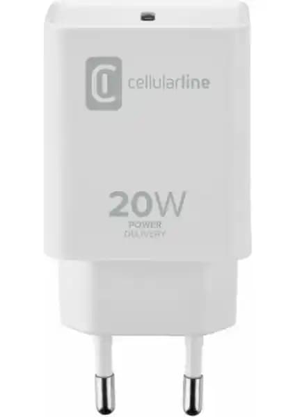 Cellularline 20W Type-C Şarj Adaptörü: Hızlı ve Güvenilir Şarj Çözümü