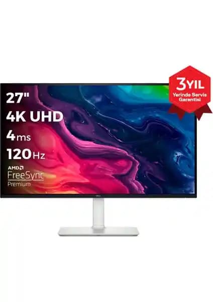 Dell S2725QS 27 İnç 4K UHD Monitör Yüksek Çözünürlük ve Profesyonel Performans