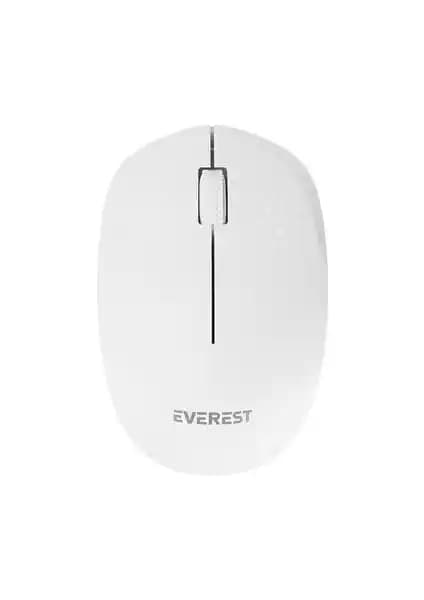 Everest SMW-88 USB Beyaz Kablosuz Mouse: Ergonomik ve Hafif Tasarımıyla Günlük Kullanım İçin Uygun