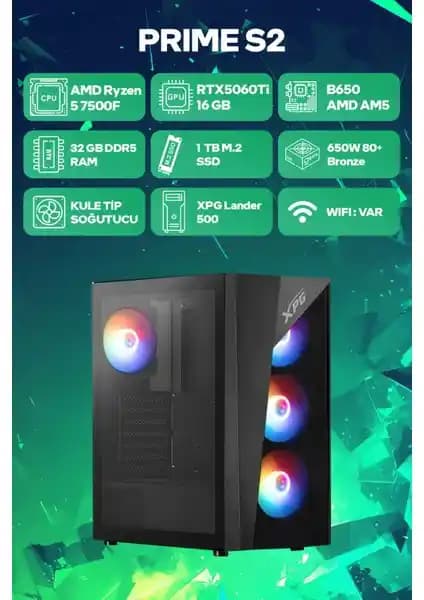 Game Garaj Prime S2: Yüksek Performanslı Oyun ve Profesyonel Kullanım Bilgisayarı