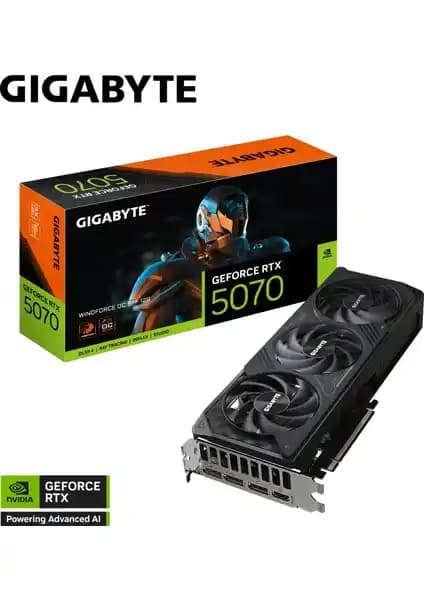 GIGABYTE GeForce RTX 5070 WINDFORCE OC 12GB Ekran Kartı Performans ve Soğutma Özellikleri
