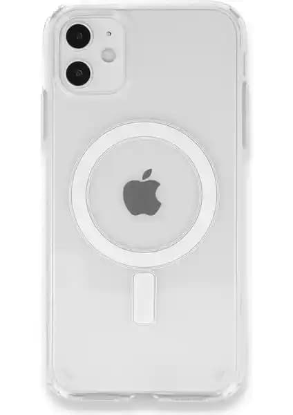 iPhone 12 Mini için Magneticsafe Şeffaf Silikon Kılıf Modern ve Güvenli Koruma Sağlar
