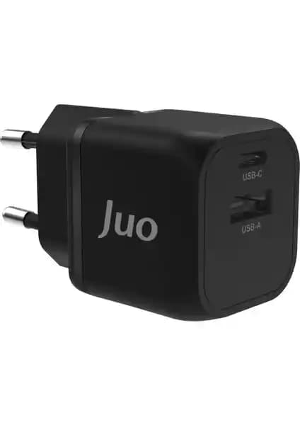 Juo 20W GaN USB-C ve USB-A Şarj Cihazı: Hızlı ve Güvenli Taşınabilir Şarj Çözümü